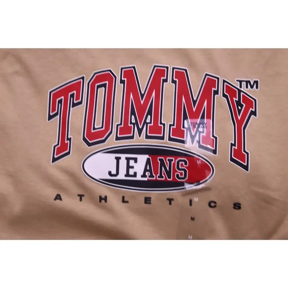 Tommy Jeans Men’s M Beige Graphic T-Shirt Athletics Logo NWT